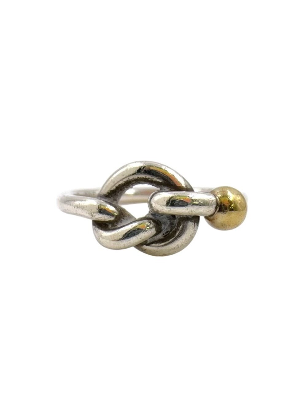 Tiffany & Co Love Knot Yellow Gold Silver Ring